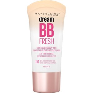 Maybelline Dream Fresh Skin Hydrating BB cream 8 in 1 Skin Perfecting Beauty Balm with Broad Spectrum SPF 30 Sheer Tint Coverage Oil Free LightMedium 1 Fl Oz