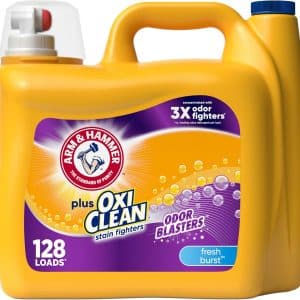 ARM & HAMMER Plus OxiClean Odor Blasters Fresh Burst, 128 Loads Liquid Laundry Detergent, 166.5 Fl oz
